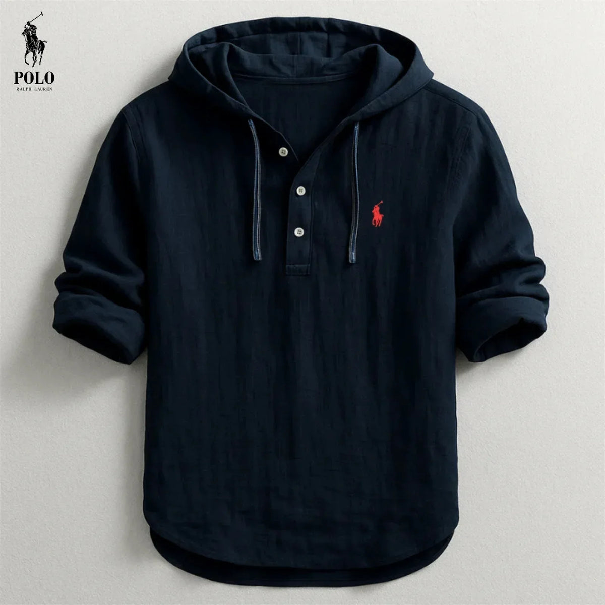 Ꮢalph Ⅼauren Premium Linen Hooded Shirt