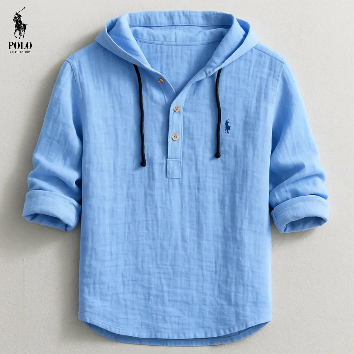 Ꮢalph Ⅼauren Premium Linen Hooded Shirt