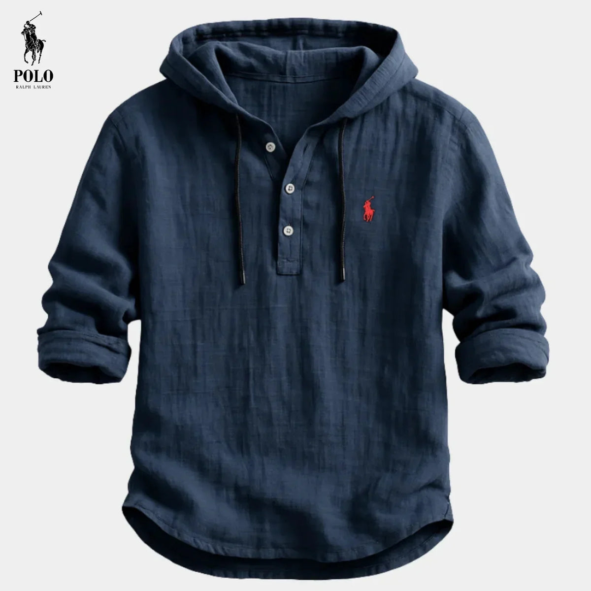 Ꮢalph Ⅼauren Premium Linen Hooded Shirt